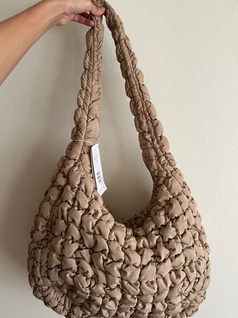 COS Quilted Oversized Shoulder Bag in Beige, Women's Fashion, Bags &  Wallets, Shoulder Bags on Carousell