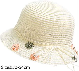 Malaysia Ready Stock) Sun Beach Hat Women Straw Beach Hat Sunshade  Protection White Hats