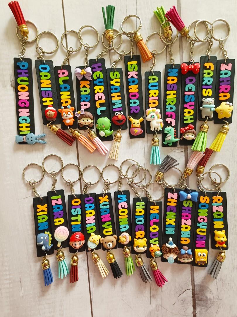 Customised Name Key Chains Personalised Presents Birthday Day Gift ...
