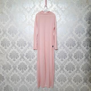 Dress Lengan Panjang Baby Pink Inner Gamis Pakaian Wanita