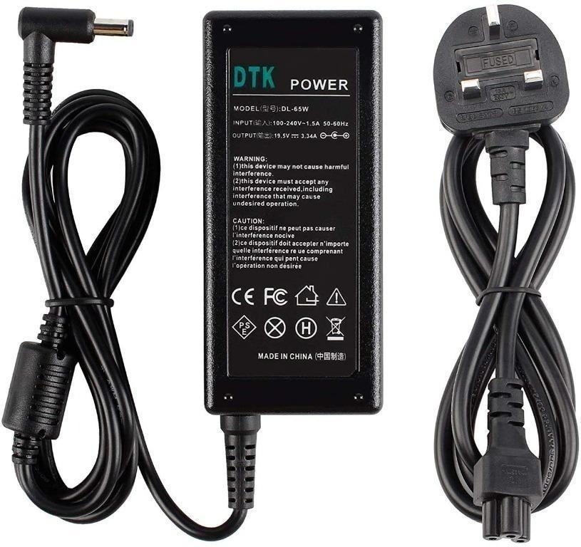 DTK 19.5V 3.34A 65W Ac Adapter for Dell Laptop Computer Charger