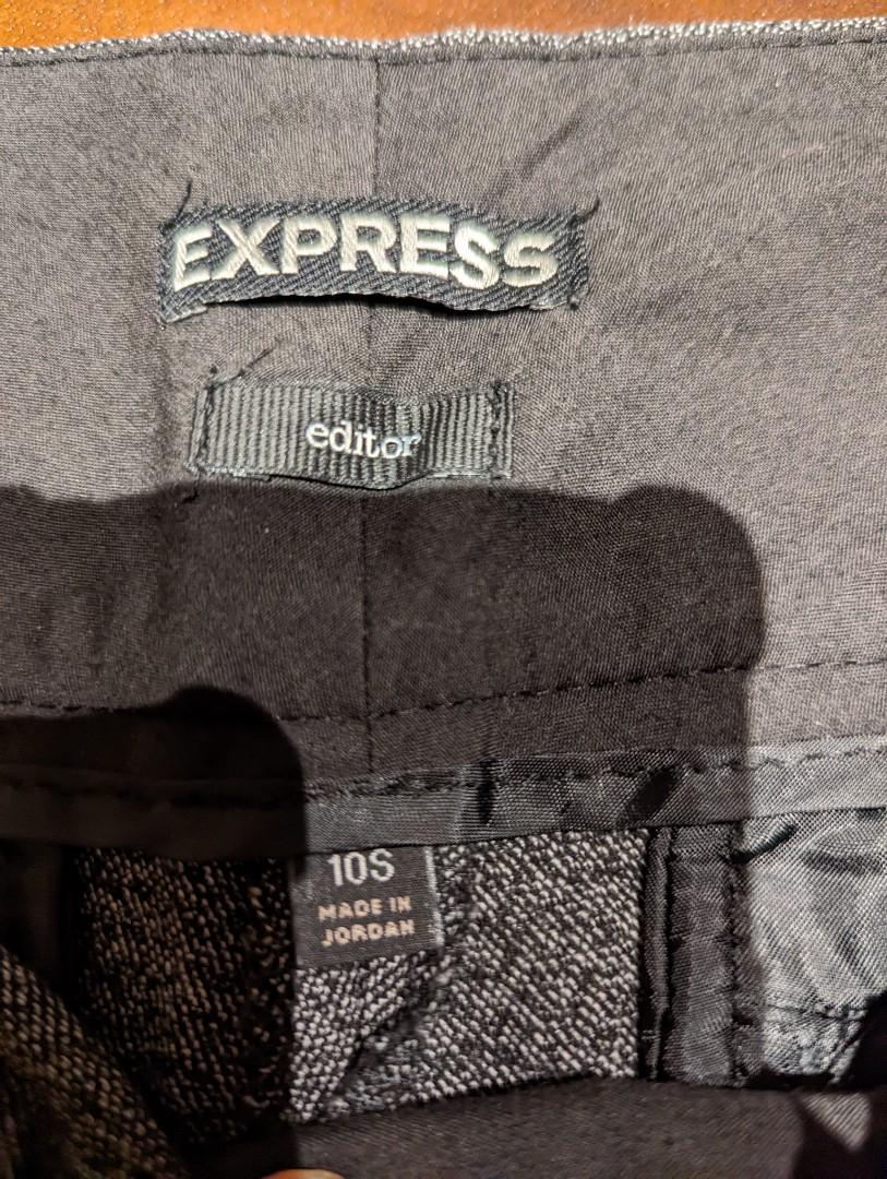 express dark grey flare editor pants, Women's Fashion, Bottoms, Other  Bottoms on Carousell
