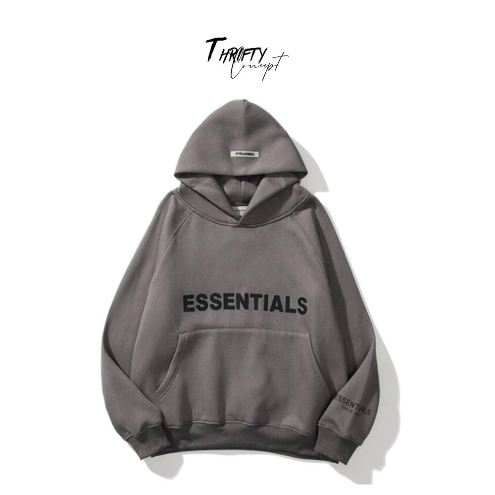 Fear of God Essentials Hoodie (Gray colorway), Men's Fashion, Tops ...