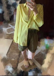 Filippa K yellow 100% silk blouse