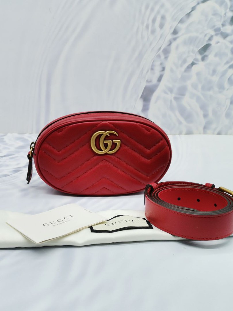 Gucci Marmont Waist Belt Bag, Luxury, Bags & Wallets on Carousell