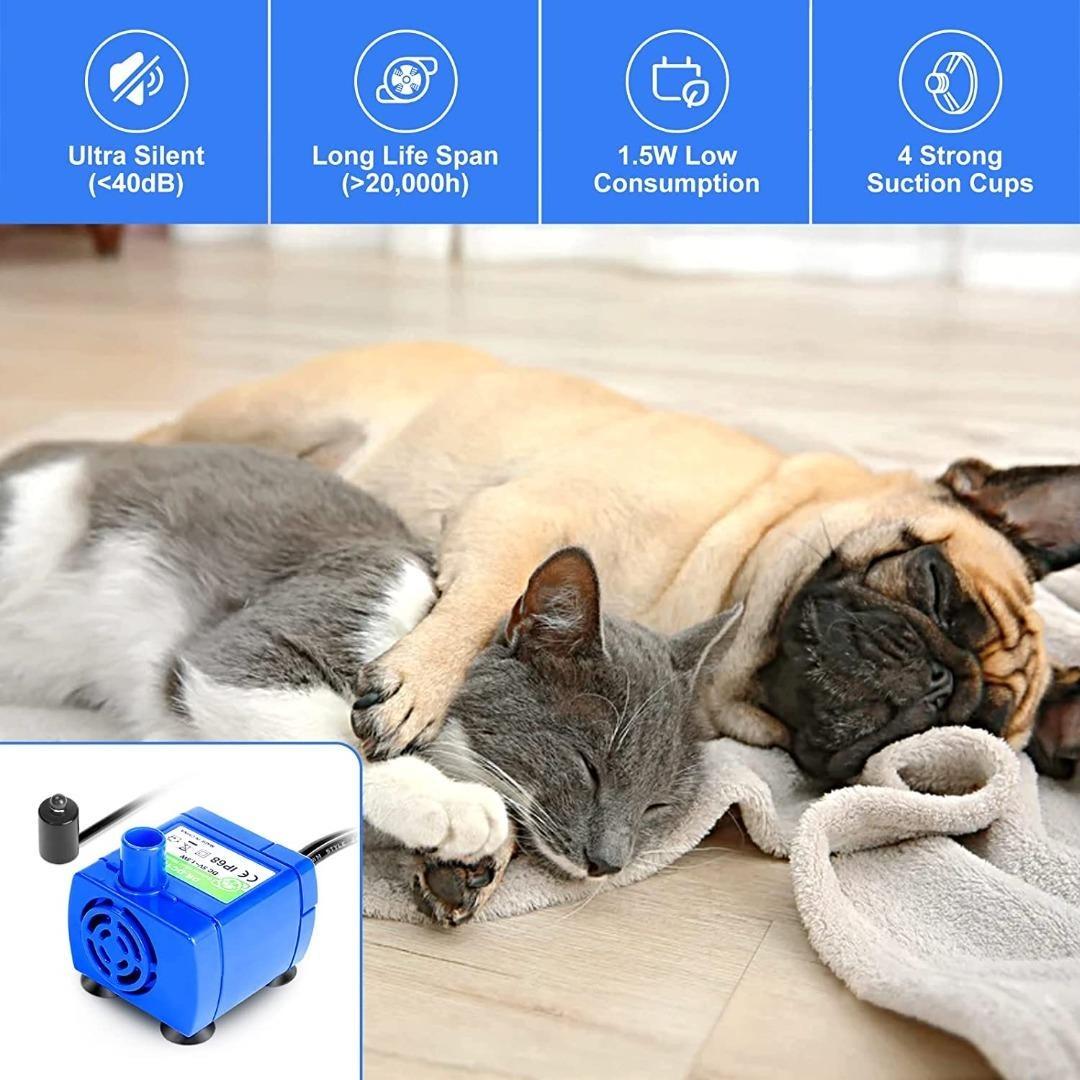 H5136 Pet Water Fountain Pump, Upgraded DRDC160 Cat Water Fountain