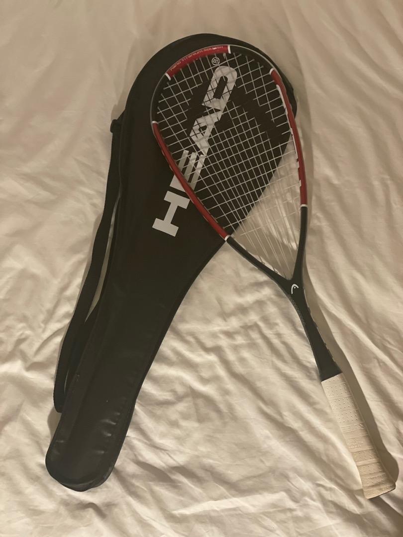 Raquette De Squash Head Nano Ti 115 - 500cm², 115g, Tête Lourde, Titane/carbone