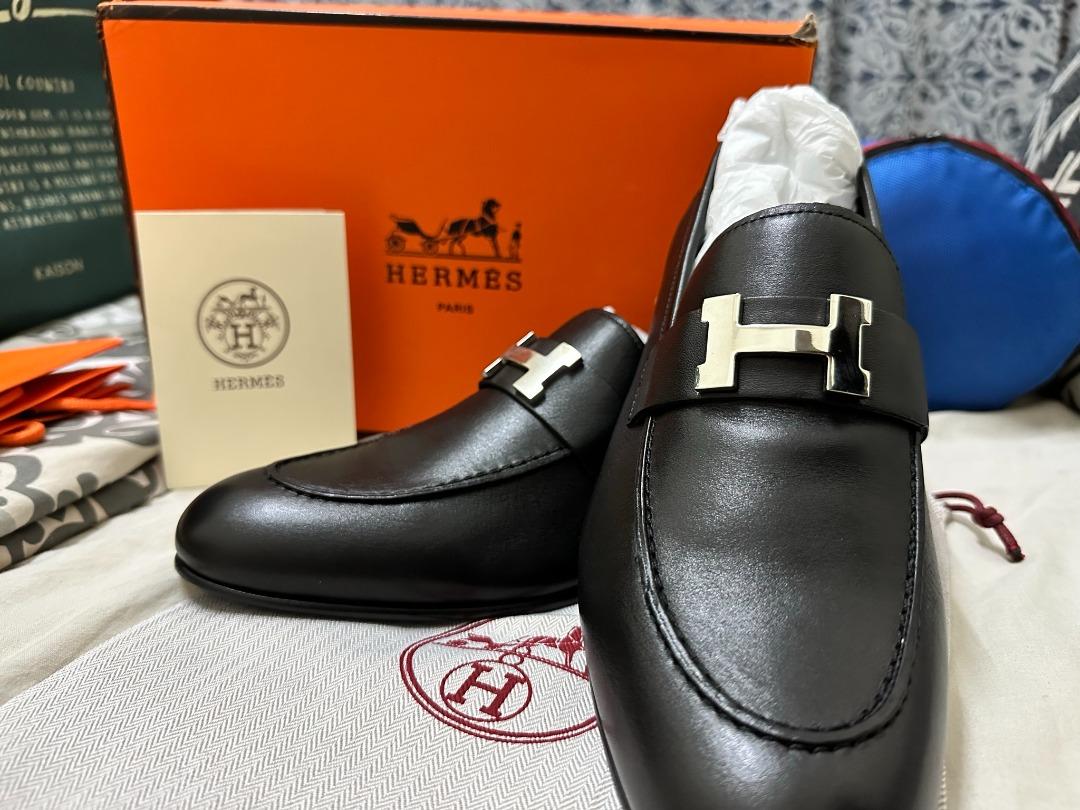 Hermes sales leather shoes