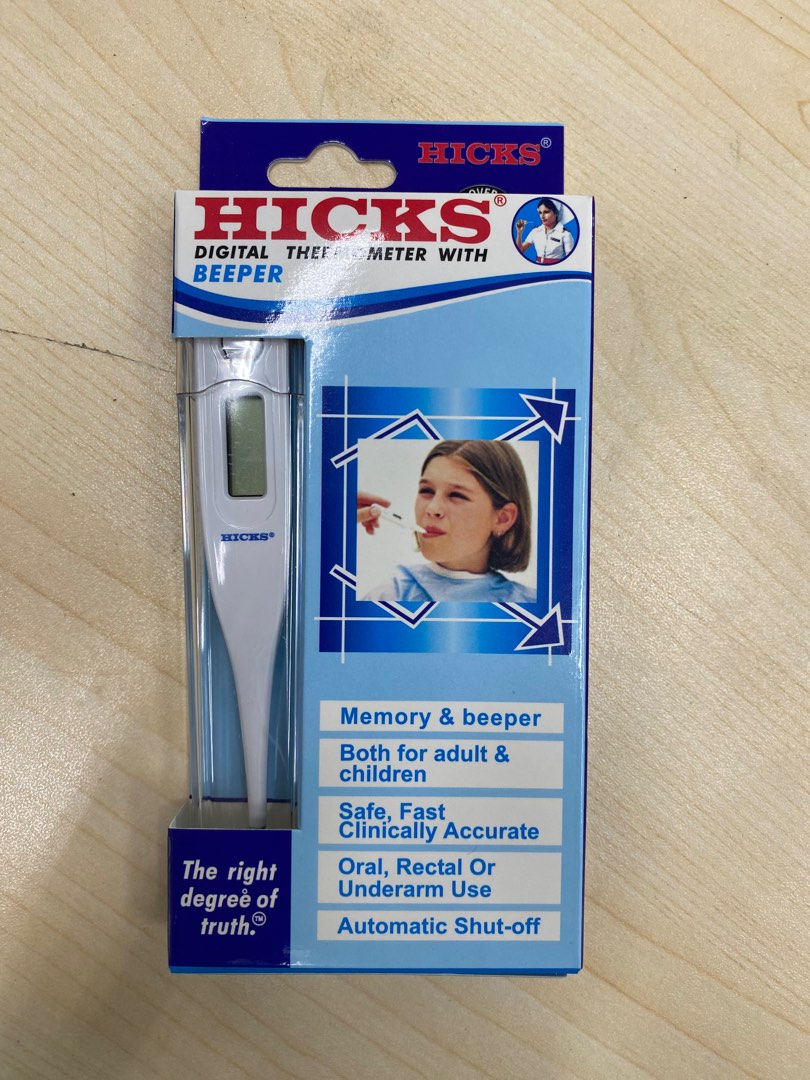 Hicks Digital Thermometer, Health & Nutrition, Thermometers on Carousell