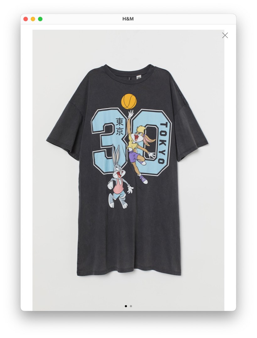 H and m store tee shirt dress