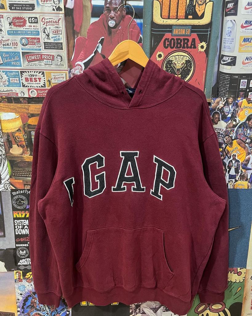 Hoodie GAP Maroon Big Size, Fesyen Pria, Pakaian , Baju Luaran di Carousell