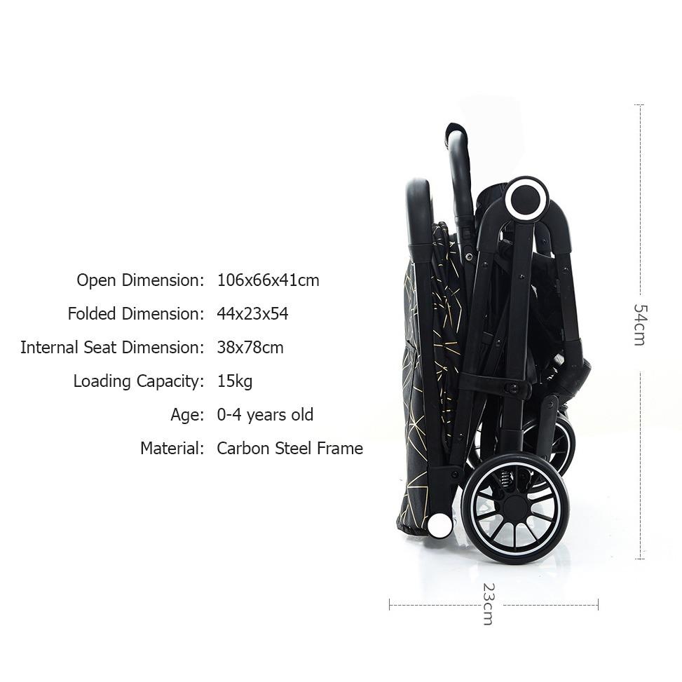 [iDS] Improve! Lightweight Baby Stroller, Reclining Travel Stroller for Airplane with OneHand
