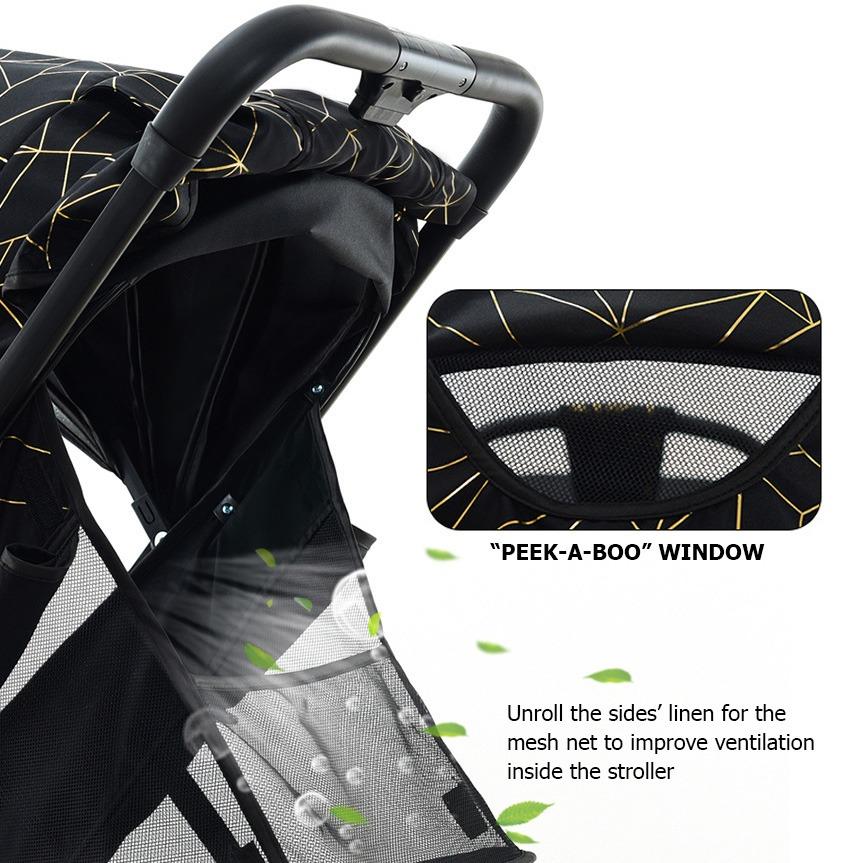 [iDS] Improve! Lightweight Baby Stroller, Reclining Travel Stroller for Airplane with OneHand