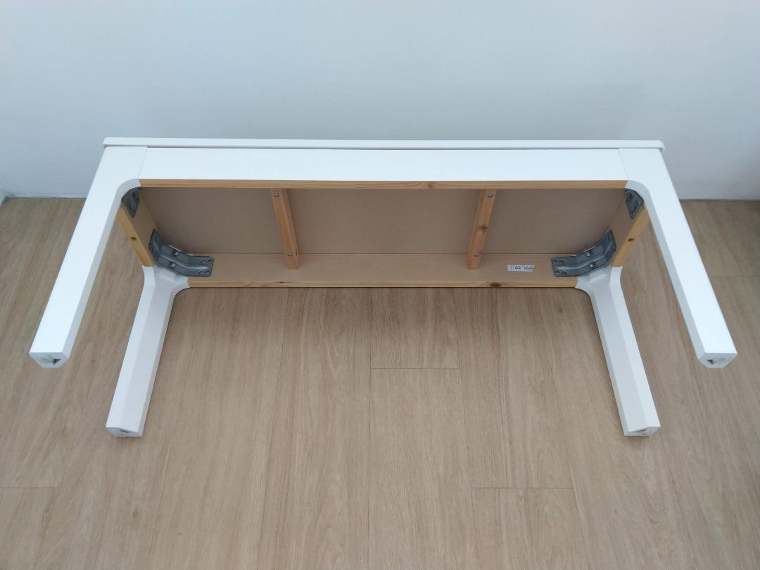 Ikea Ekedalen White Wood Bench Furniture Home Living Furniture Chairs on Carousell