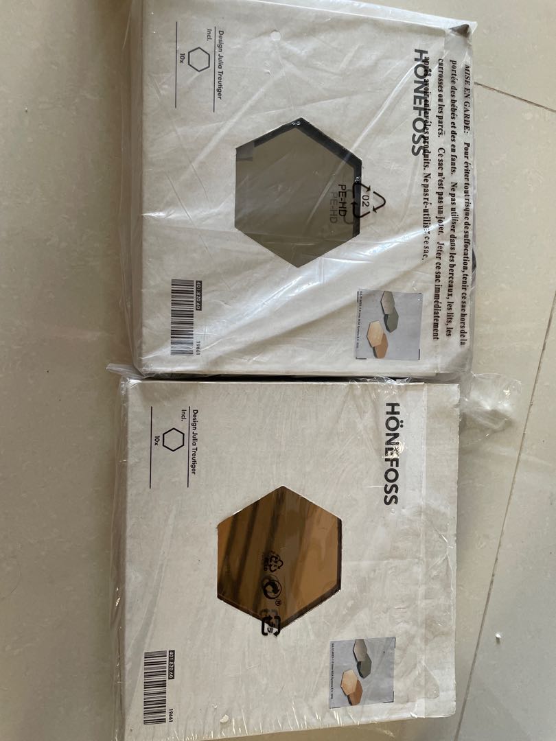 Ikea honefoss hexagon mirror, Furniture & Home Living, Home Decor