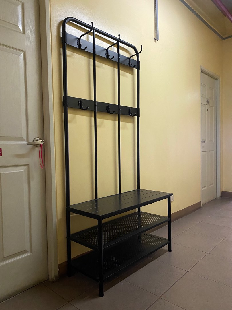 IKEA PINNIG Coat Rack with Shoe Storage Bench, Furniture & Home Living
