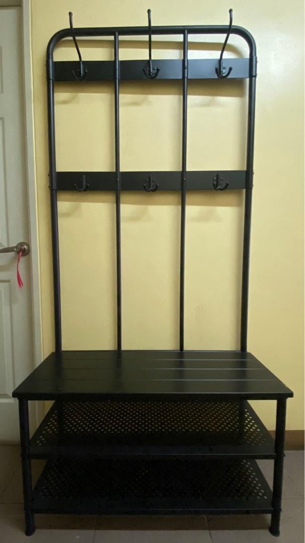 IKEA PINNIG Coat Rack with Shoe Storage Bench, Furniture & Home Living, Furniture, Shelves