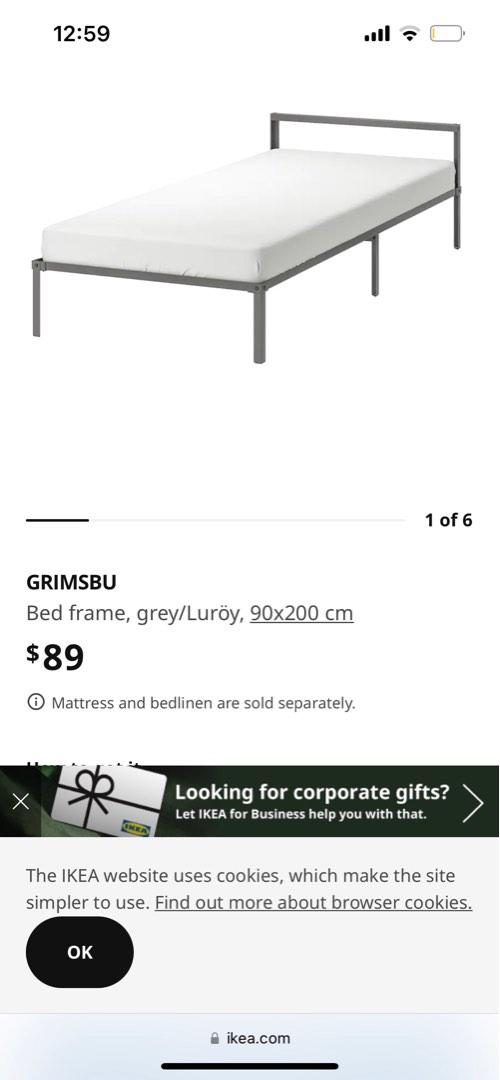 Ikea single Bed 200*90cm, Furniture & Home Living, Furniture, Bed