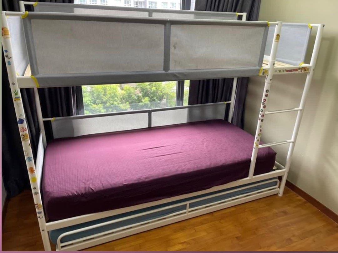 IKEA VITVAL Bunk Bed frame with underbed 90x200cm, Furniture & Home
