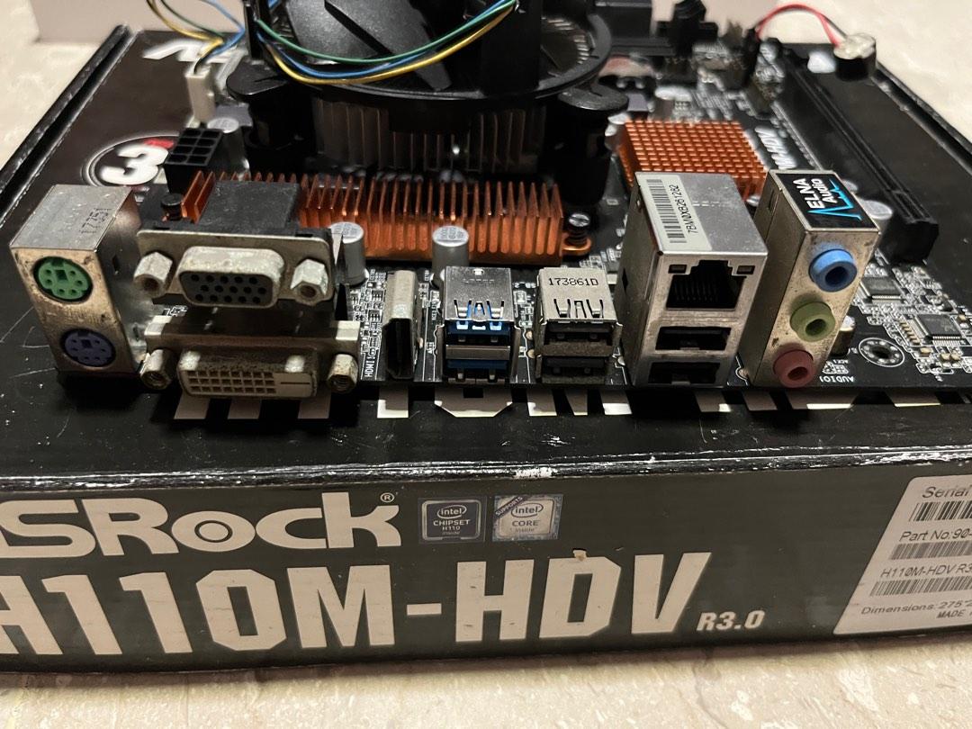 ASRock H110M-HDV、Intel Pentium G4560 CPU