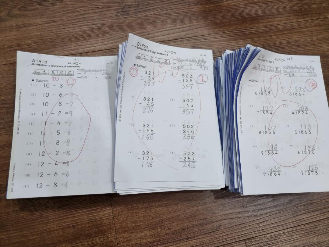 Kumon Math Worksheets, Hobbies & Toys, Books & Magazines, Assessment