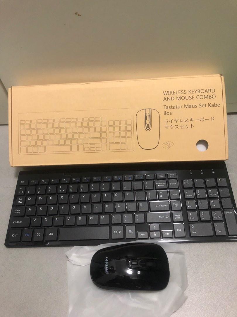 LeadsaiL Wireless Keyboard and Mouse Combo Wireless Mouse and Keyboards Cordless USB Computer