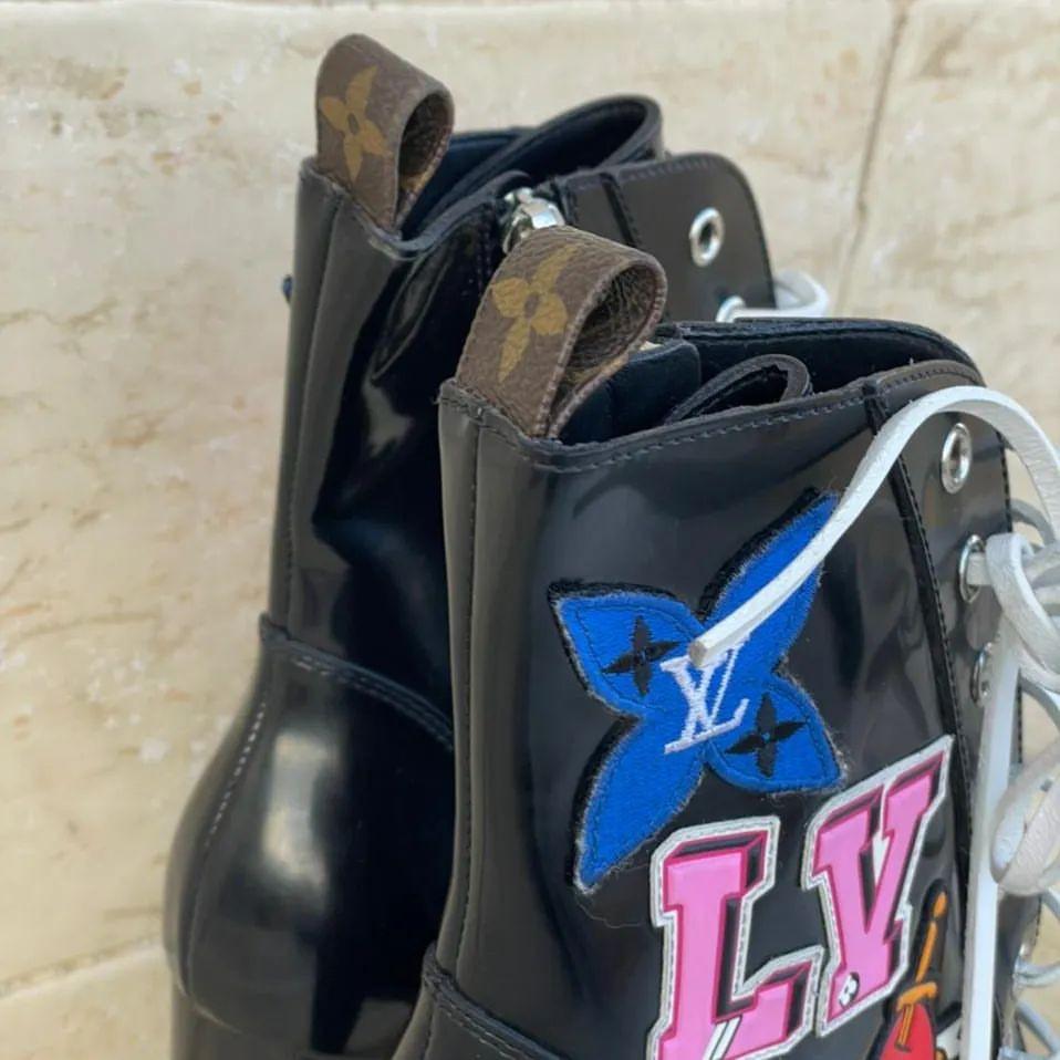 Lv black heart ankle hot sale boot