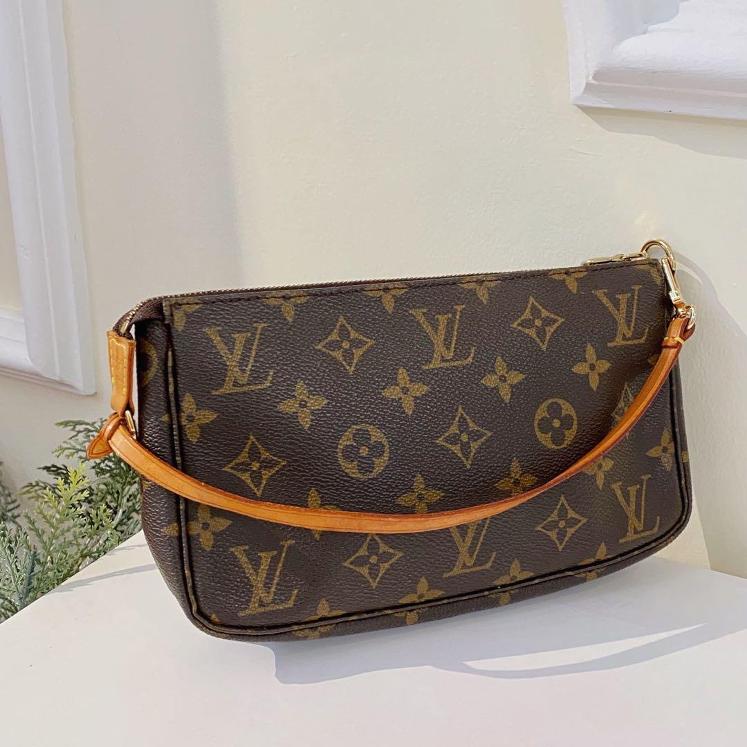 Vintage LV pochette with chain strap, Luxury, Bags & Wallets on Carousell