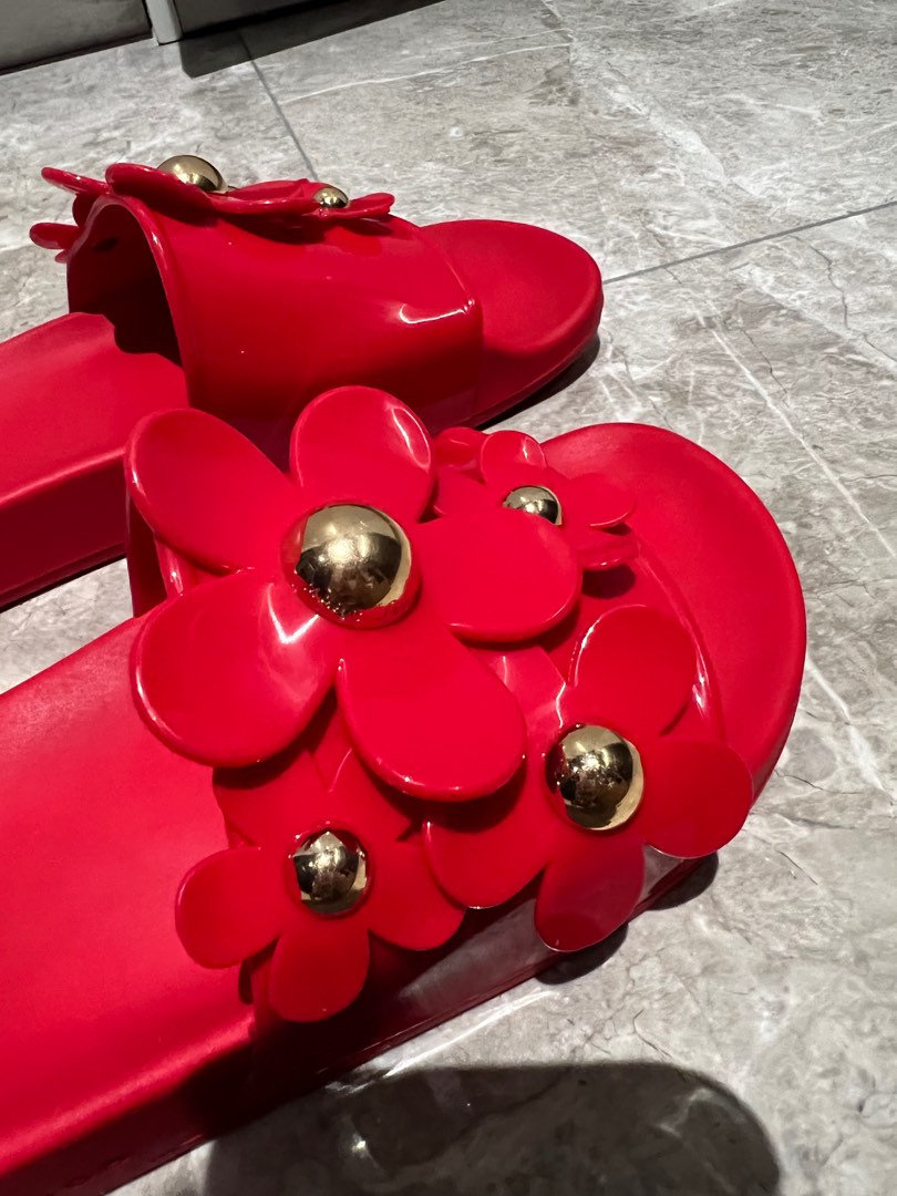 Marc jacobs daisy aqua slide sandal clearance