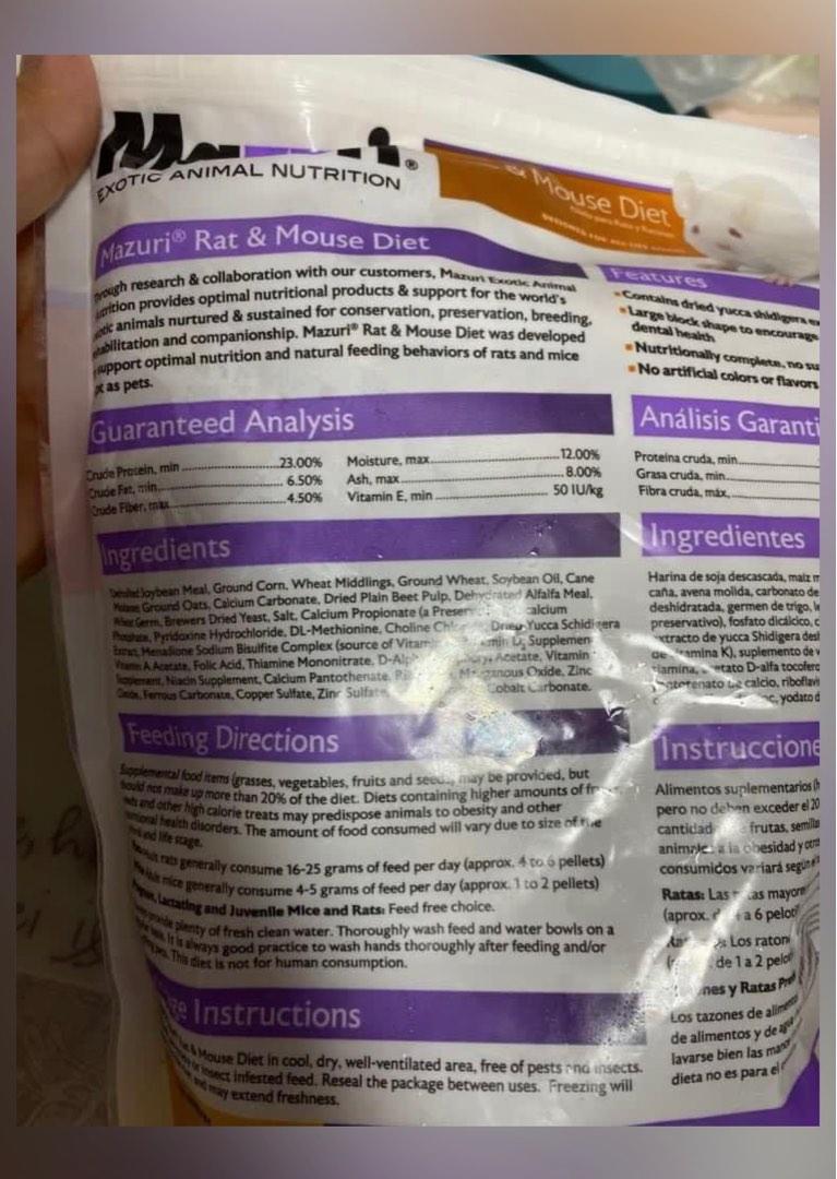 Mazuri Lab Blocks Sample pack (100g), Pet Supplies, Pet Food on Carousell