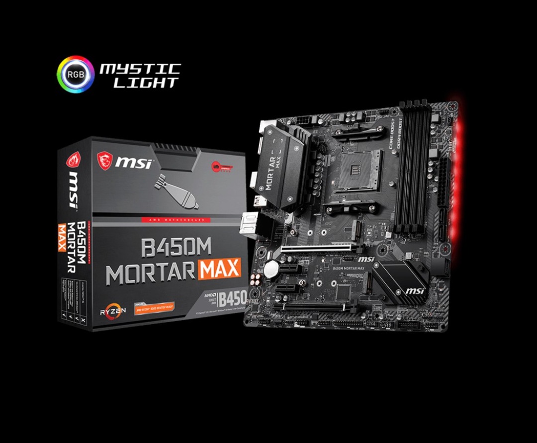 MSi B450M Mortar Max motherboard, Computers & Tech, Parts & Accessories ...