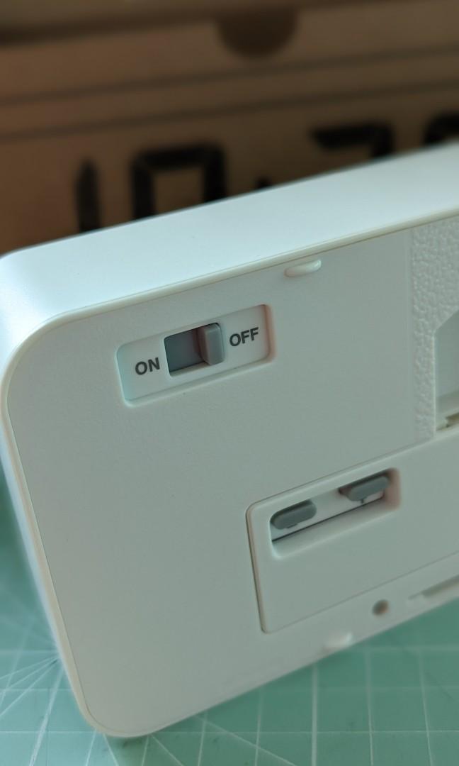 MUJI White Digital Desktop Clock with Alarm, Furniture & Home Living