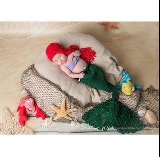 Newborn/Baby Crochet Mermaid Set Photograpghy props