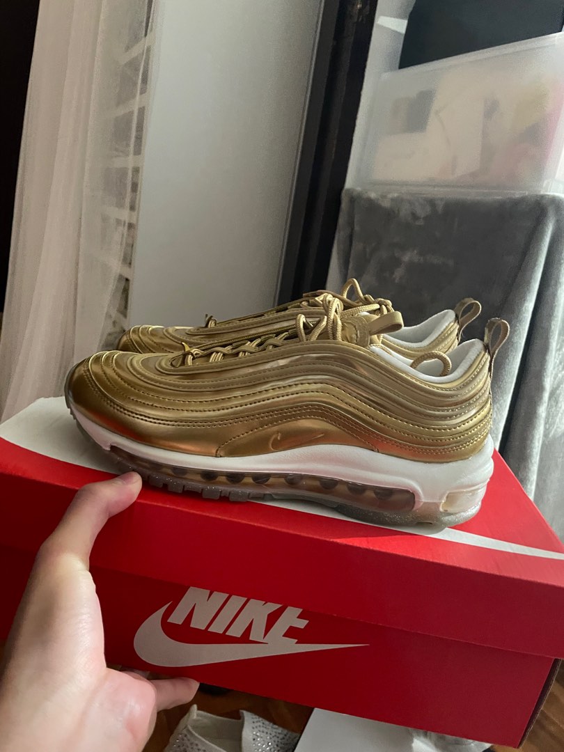 Nike 97 hotsell metallic gold