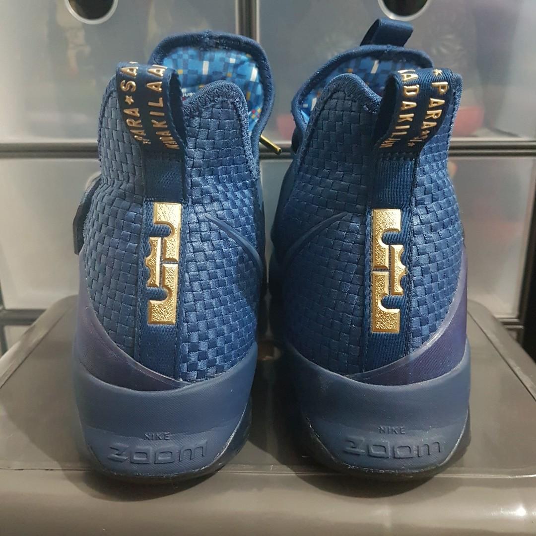Lebron 14 blue and gold hot sale