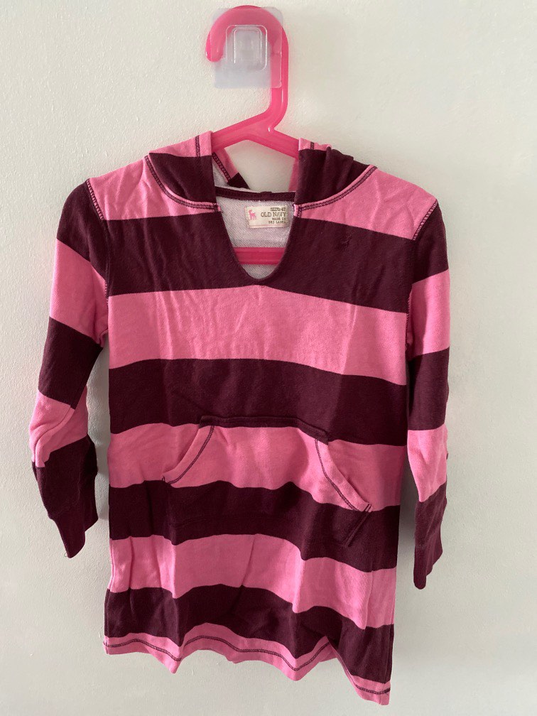 Old navy strip hoodie dress (Age 4T 