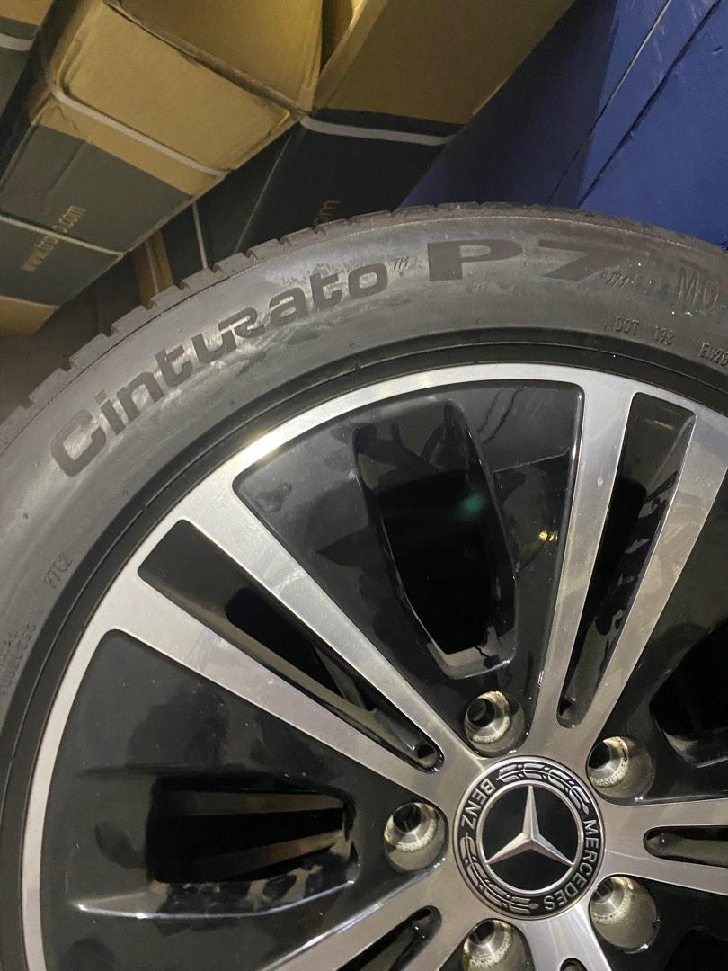 Original E200 Mercedes Benz Rim 17” with tyre, Car Accessories, Tyres ...