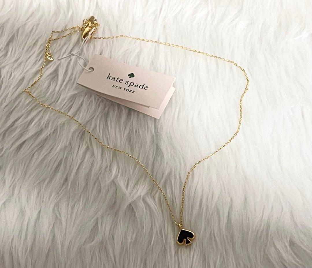 Original Kate Spade Necklace with Black KS Pendant, Women's Fashion,  Jewelry & Organizers, Necklaces on Carousell