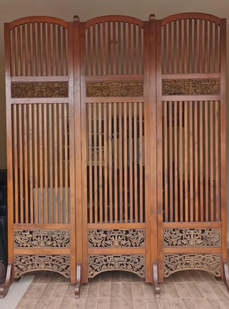 Partisi kayu jati, Perabotan Rumah di Carousell