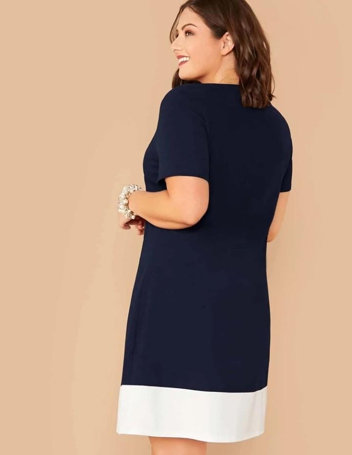 Plus Size Navy Blue Dress(Shein), Women