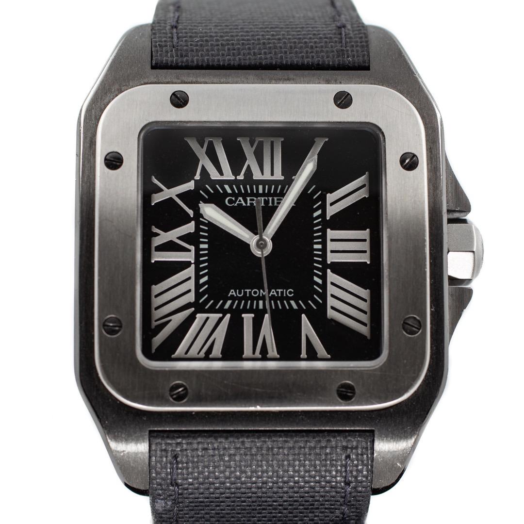Cartier Santos 100 XL W20121U2 SOLD OUT Silver Opaline Dial 49 OFF