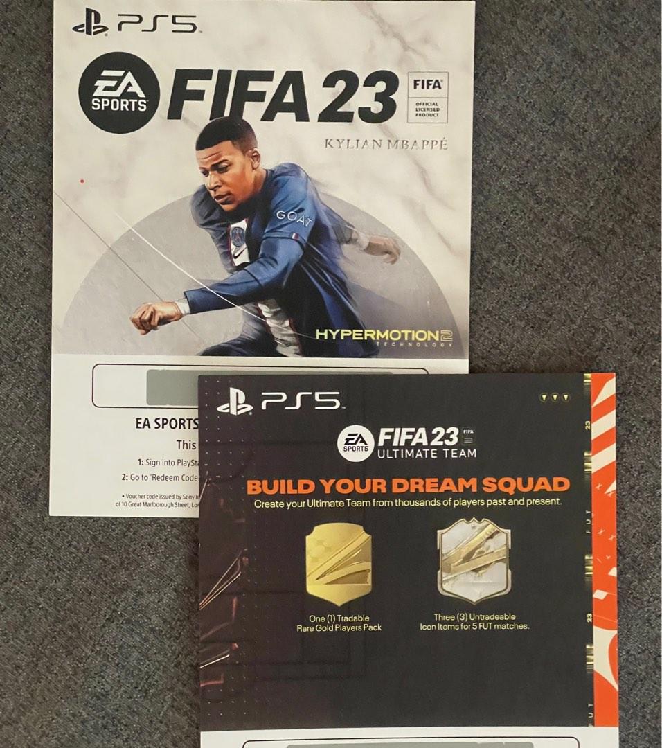 PS5 FIFA 23 + Ultimate team digital codes, Video Gaming, Video Games