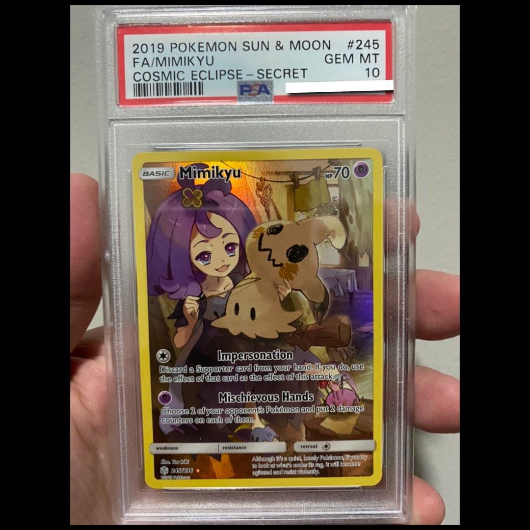 Psa Mimikyu Full Art Secret Rare Cosmic Eclipse Hobbies Toys Toys Games On