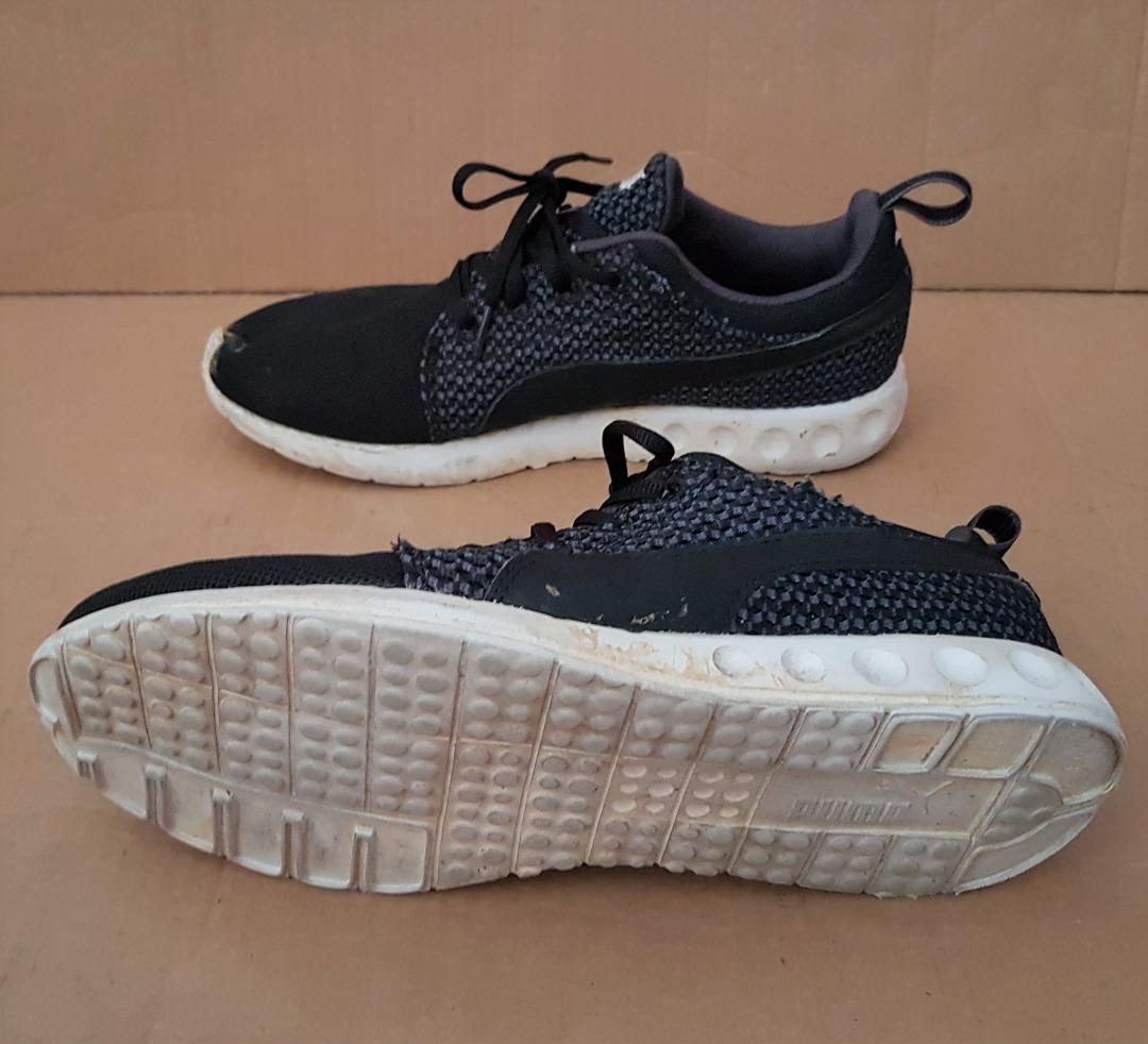 Puma Black Mesh Running Shoes Carson Runner Designer Sneakers Original Footwear US 8.5 UK 7.5 EUR 41 Active Lifestyle Athletic Shoes