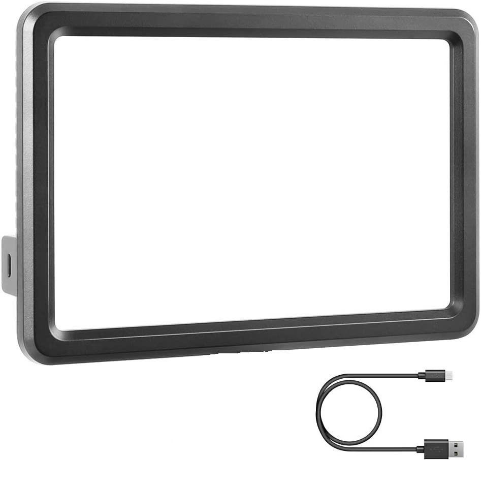 Mini Microphone RALENO Led Video Light, Built-in Rechargeable