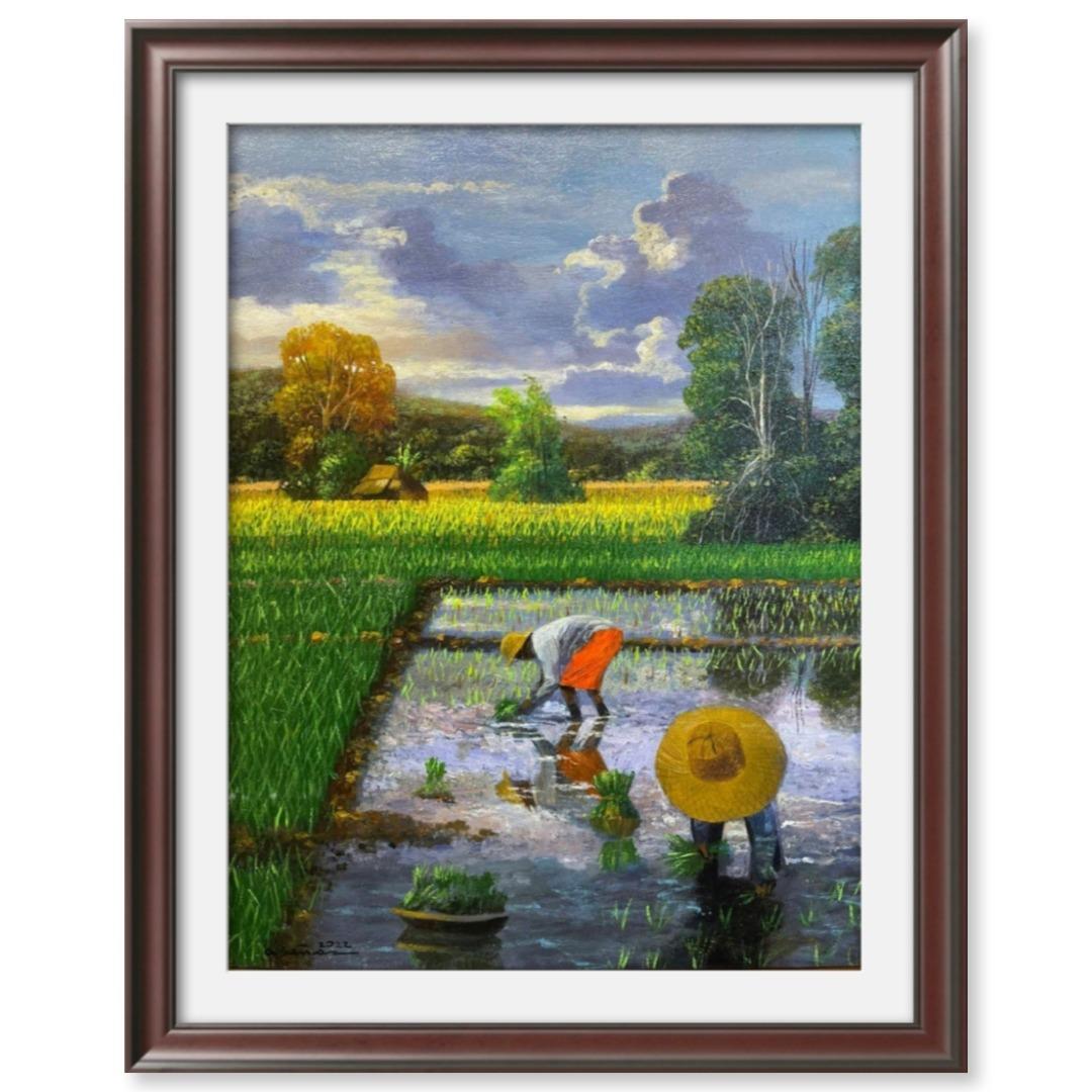 framed painting clipart of rice
