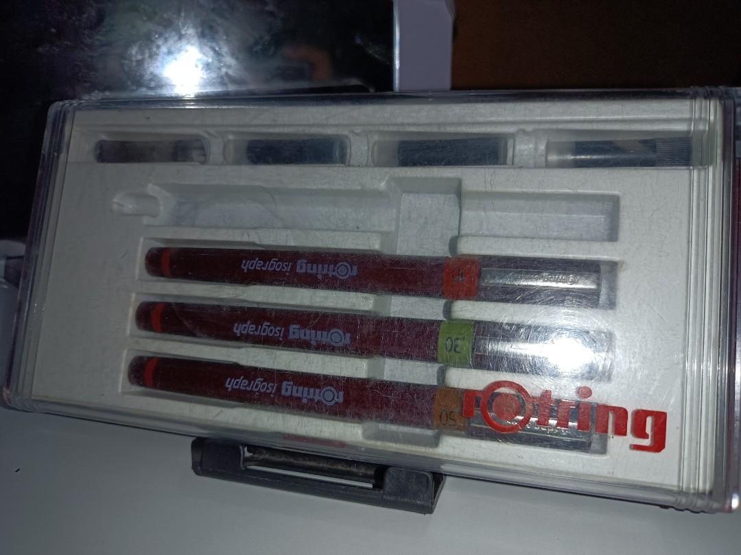 Rotring Technical Pen Set (0.1, 0.3, 0.5) JUNIOR SET, Hobbies & Toys