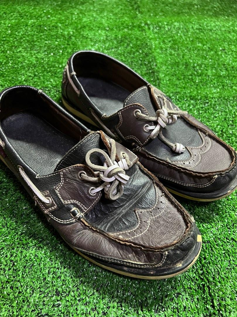 Rusty Lopez Black Brown Boat Shoes Size 10.5