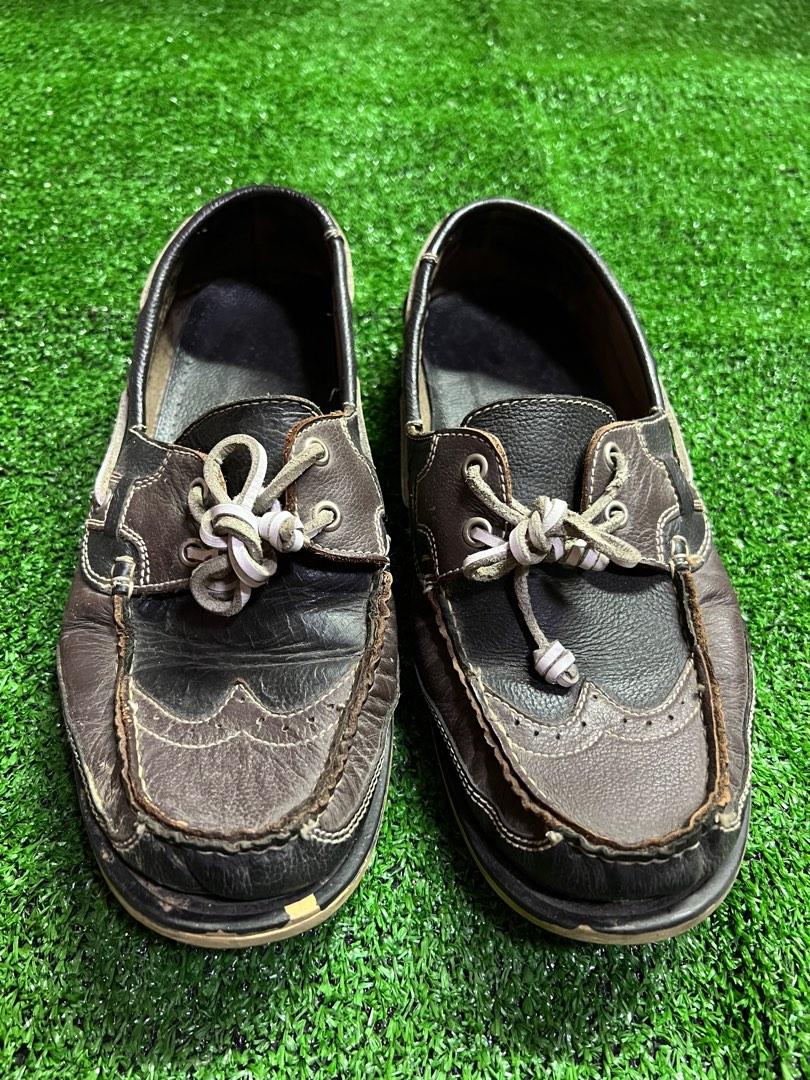 Rusty Lopez Black Brown Boat Shoes Size 10.5
