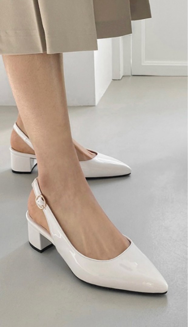 White slingbacks store
